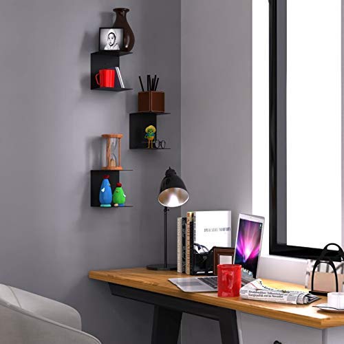 NICOYA Book Shelf Wall Mounted Metal Invisible Book Shelves 3 Piece Per Pack Compatible with Hard Cover Small and Medium Size Books Black - Image 5