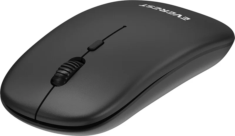ايفرست ماوس لاسلكي SM-BT12 أسود 2.4 جيجاهرتز + بلوتوث