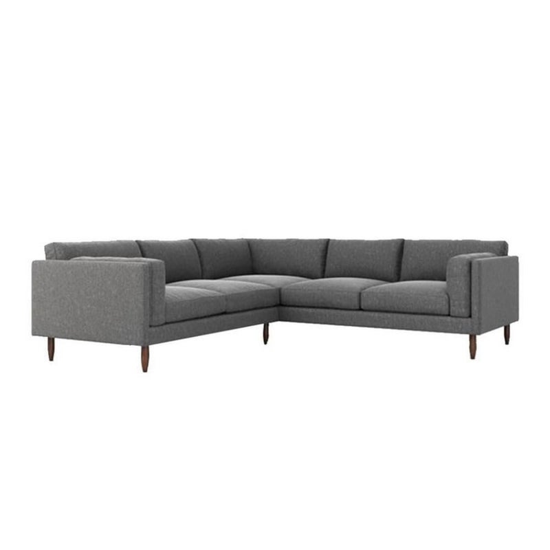 Betak Thai MDF and linen corner sofa - grey - Image 1