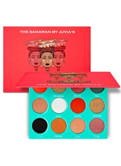Juvia's Place Juvia's Place Palette The Saharan - Reds, Black, White, Golds, Peach, Shades of 12, Bold Mattes and Flattering Shimmer, Professional Eye Makeup, Pigmented Palette for Eye Color & Shine 