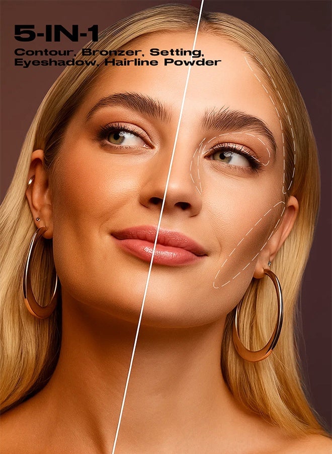 YOUNG VISION Matte Bronzer Contour Powder Natural Highlighter For Face Sculpting Sun Kissed Look | Oil Control & Waterproof | Ultra Fine Texture 01 - Image 4