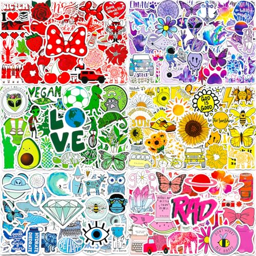 Airnogo Water Bottle Stickers 300 PCS Cute Fun Sticker Pack, Waterproof Vinyl Stickers for Water Bottles, Laptop, Scrapbook, Journal, Luggage, Tumbler, Skateboard, Lunch Box, Notebook, Kindle, Bike, etc - Image 1
