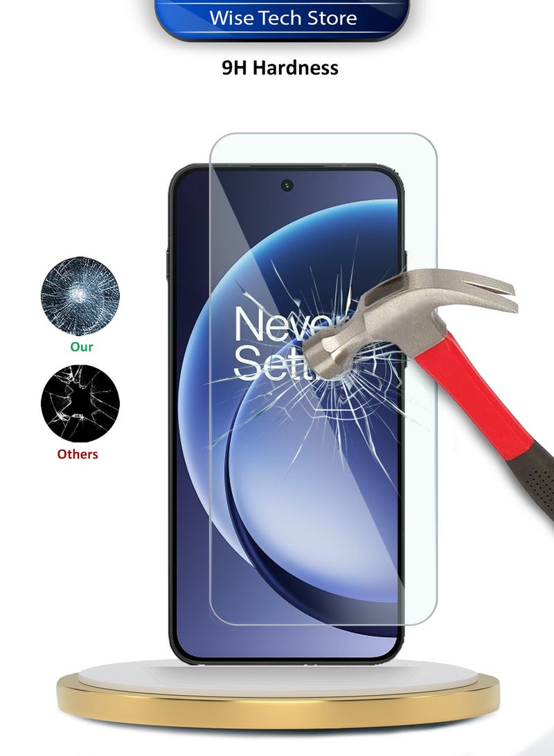 دبليو تيك واقي شاشة زجاجي مقسّى 9H منحني الحواف 2.5D من سلسلة WTech بريميوم لهاتف OnePlus 15R 5G 2025 (MSG9CN) - شفاف - Image 3