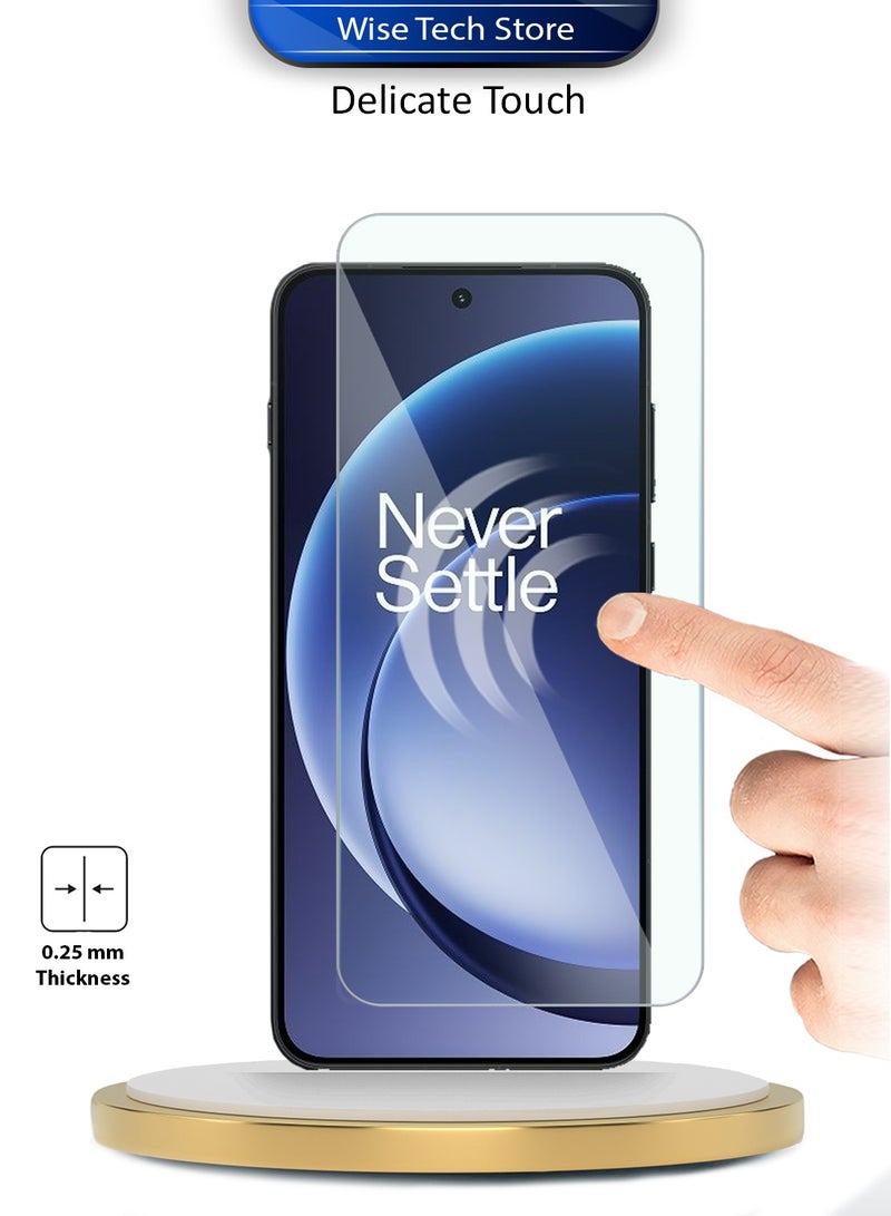 دبليو تيك واقي شاشة زجاجي مقسّى 9H منحني الحواف 2.5D من سلسلة WTech بريميوم لهاتف OnePlus 15R 5G 2025 (MSG9CN) - شفاف - Image 4