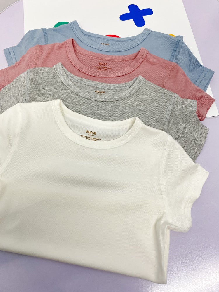 Children'S Summer Thin Modal Short-Sleeved T-Shirt Boys And Girls Summer Solid Color Half-Sleeved T-Shirt Baby'S Summer Trendy Top - Image 3