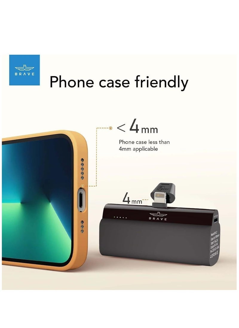 Brave 5000mAh Mini Power Bank,20W PD Quick Charge Portable Charger Battery Pack Compatible with iPhone 14 Pro/14 Pro Max /14/13 Pro/13 Pro Max/12 Pro/XR/X/8/7/6/Plus - Image 2