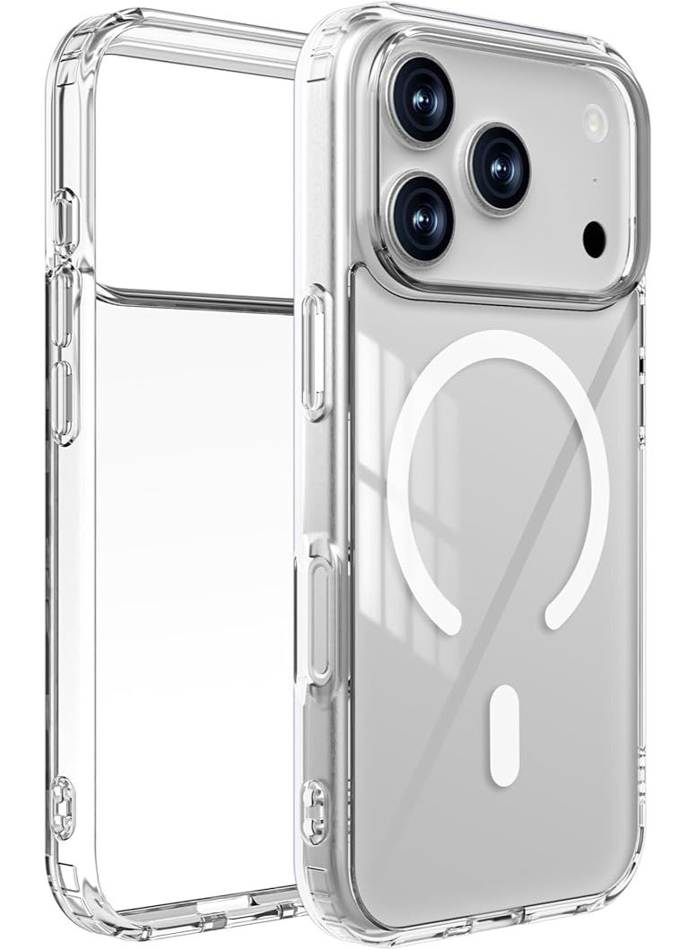 إم اتش ام جراب حماية مغناطيسي لموبايل ايفون 17 برو ماكس، متوافق مع ماج سيف [مضاد للاصفرار] جراب حماية رفيع لموبايل آيفون 17 برو ماكس، شفاف - Image 1