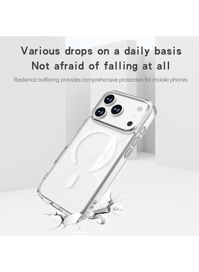 إم اتش ام جراب حماية مغناطيسي لموبايل ايفون 17 برو ماكس، متوافق مع ماج سيف [مضاد للاصفرار] جراب حماية رفيع لموبايل آيفون 17 برو ماكس، شفاف - Image 3