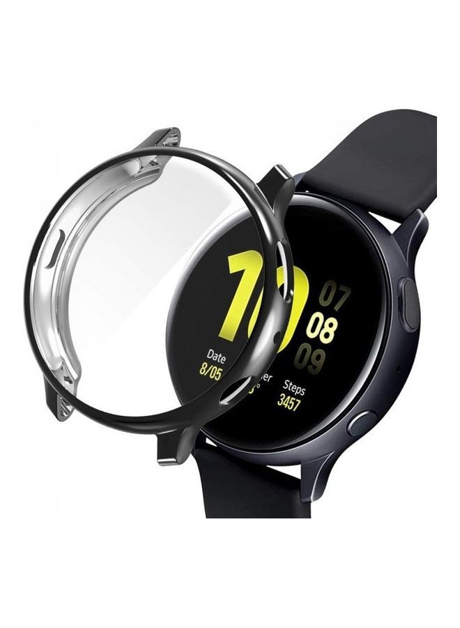 vesus Protective Bumper TPU Case for Samsung Galaxy Active/2 Watch 44mm Black/Clear
