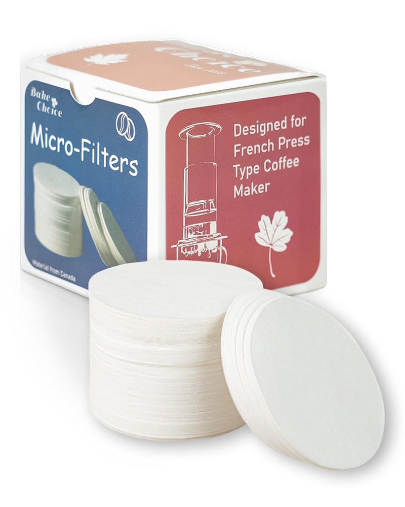 Bake Choice 500-Count Replacement Paper Filters - Round Disposable Coffee Filters Paper Compatible with Aeropress Coffee Makers for Brewing Tea and Coffee - Image 2