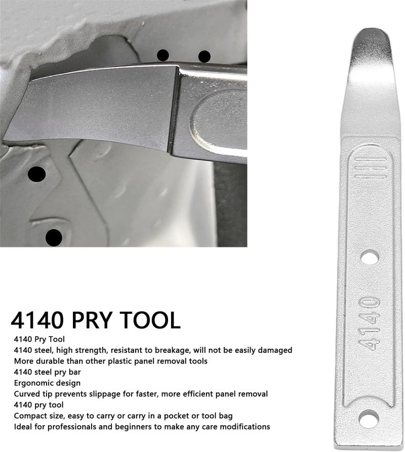4140 Pry Steel Tool Sheet Metal Pry Tool Car Trim Removal Tool Kit Pry Bar Tool Door Panel - Image 5