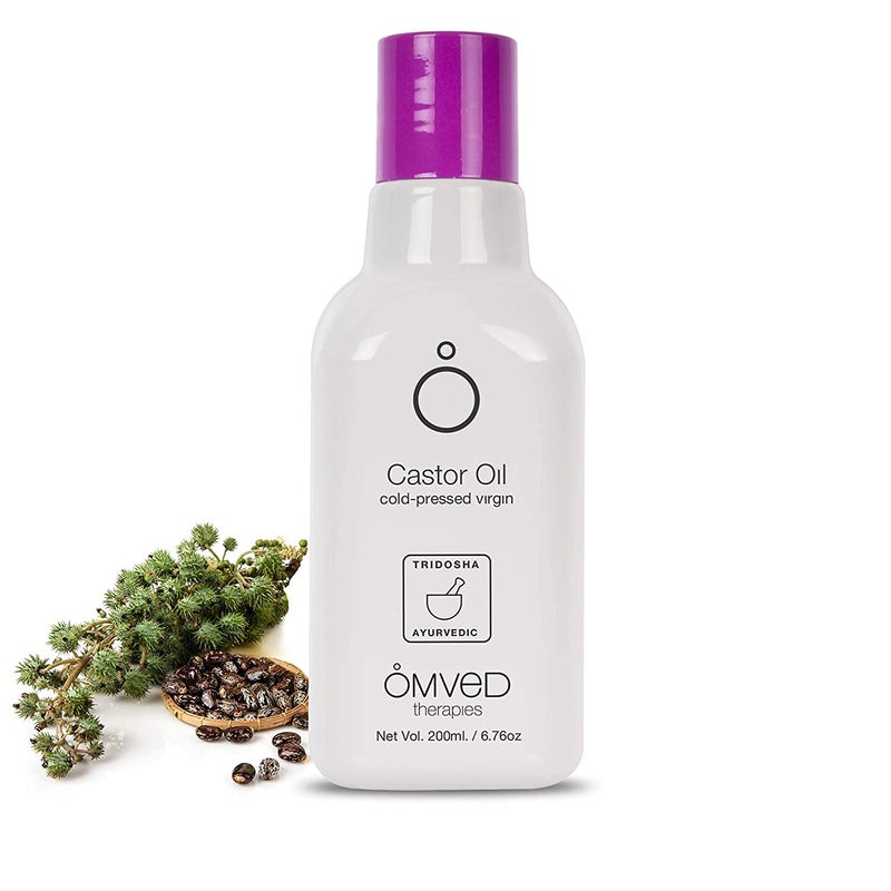 Omved Organic Castor Virgin Oil  Cold Pressed 200 ml - Image 1