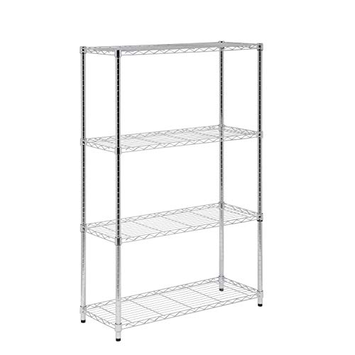 Honey Can Do Honey-Can-Do SHF-01906 4-tier chrome shelving unit-250 lbs, 4-Tier - Image 1