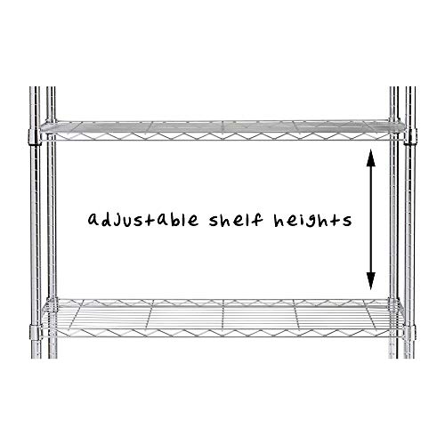 Honey Can Do Honey-Can-Do SHF-01906 4-tier chrome shelving unit-250 lbs, 4-Tier - Image 5