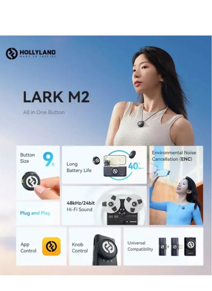 Hollyland - Lark M2 Combo - Wireless Lavalier Microphone - Image 1