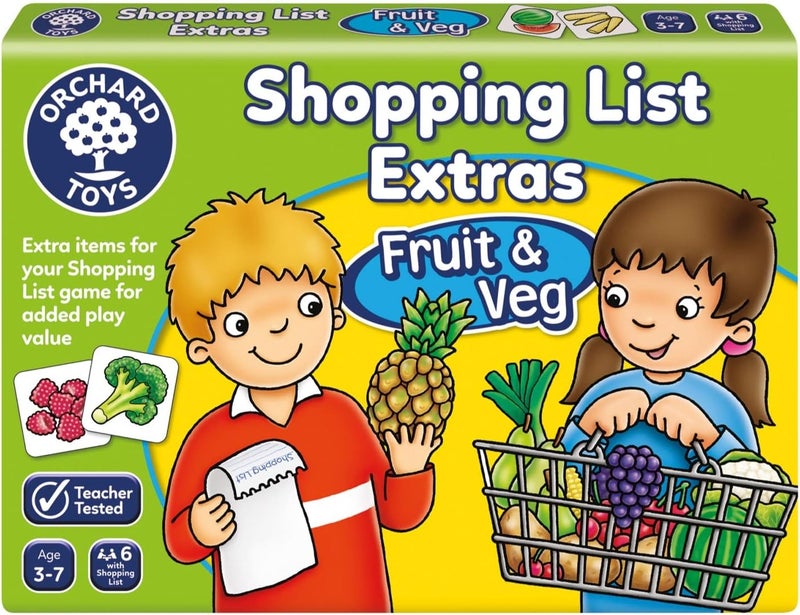 Shopping List Extras Pack Fruit And Veg Game, Multi-Colour, Board Game, 090