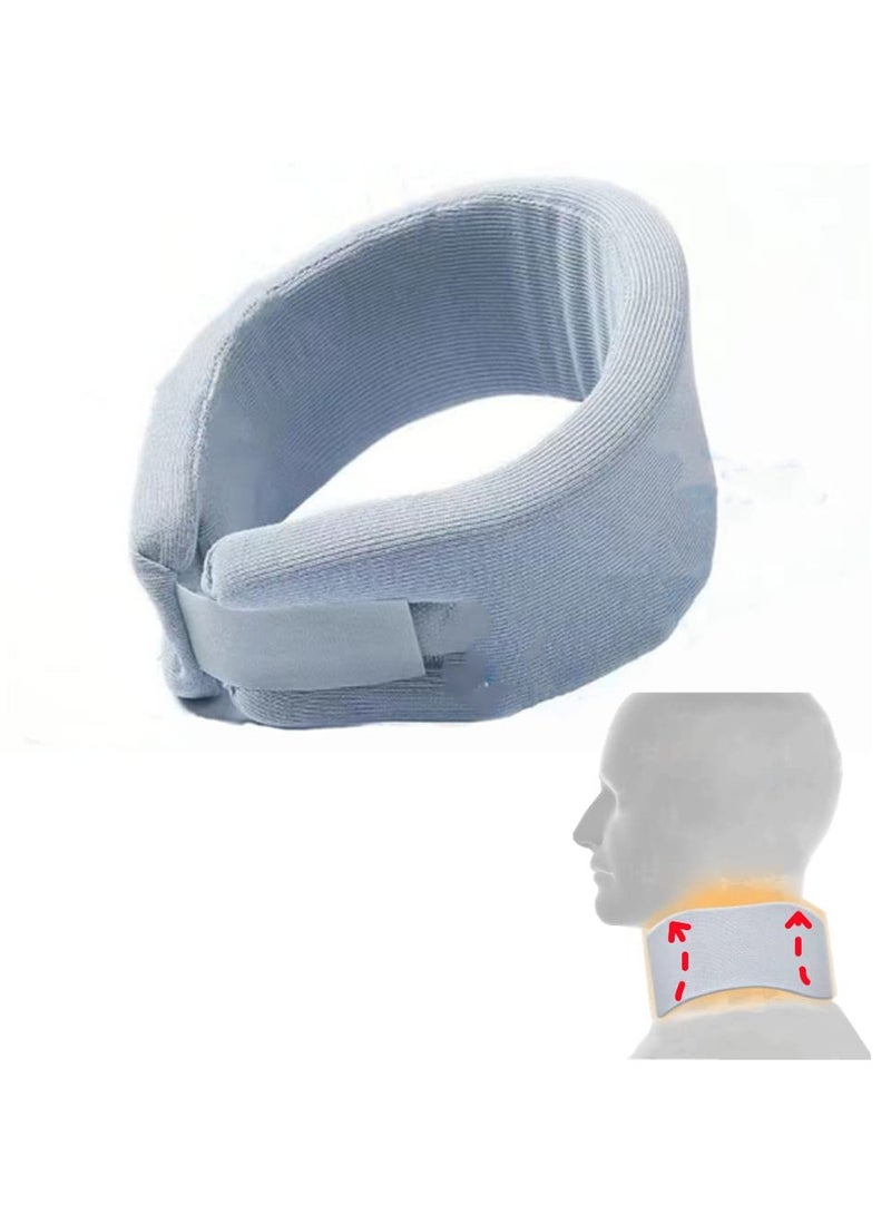 Excefore Neck Brace for Neck Pain and Support, Memory Foam Neck Brace Cervical Collar, Soft Foam Cervical Collar for Sleeping, Adjustable Neck Support Brace for Working with Head Down, L, Blue - Image 1