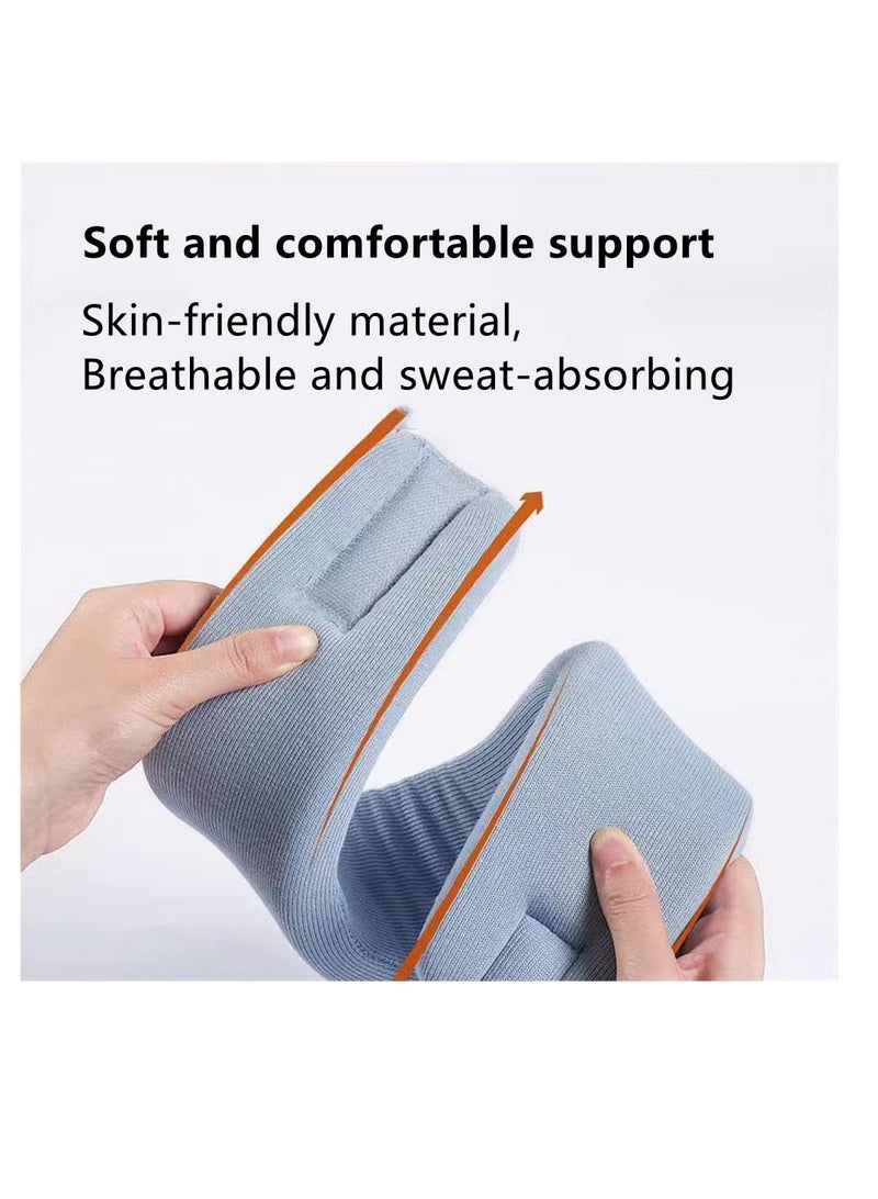 Excefore Neck Brace for Neck Pain and Support, Memory Foam Neck Brace Cervical Collar, Soft Foam Cervical Collar for Sleeping, Adjustable Neck Support Brace for Working with Head Down, L, Blue - Image 4