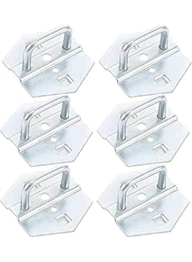 6 Pcs U Shaped Heavy Duty Metal Hooks For Garage Workshop Pegboard Storage Accessories - Image 1