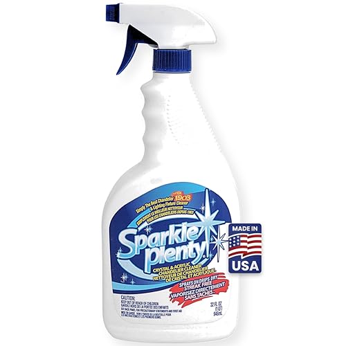 Goodscious Sparkle Plenty Chandelier Cleaner Drip Dry Spray No Wipe - Dust Remover & Streak Free Glass Cleaner Spray for Chandeliers Crystals & Window Screen Surface - All Purpose Cleaning Supplies (32 oz) - Image 1