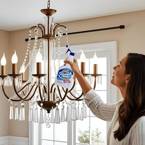 Goodscious Sparkle Plenty Chandelier Cleaner Drip Dry Spray No Wipe - Dust Remover & Streak Free Glass Cleaner Spray for Chandeliers Crystals & Window Screen Surface - All Purpose Cleaning Supplies (32 oz) - Image 4