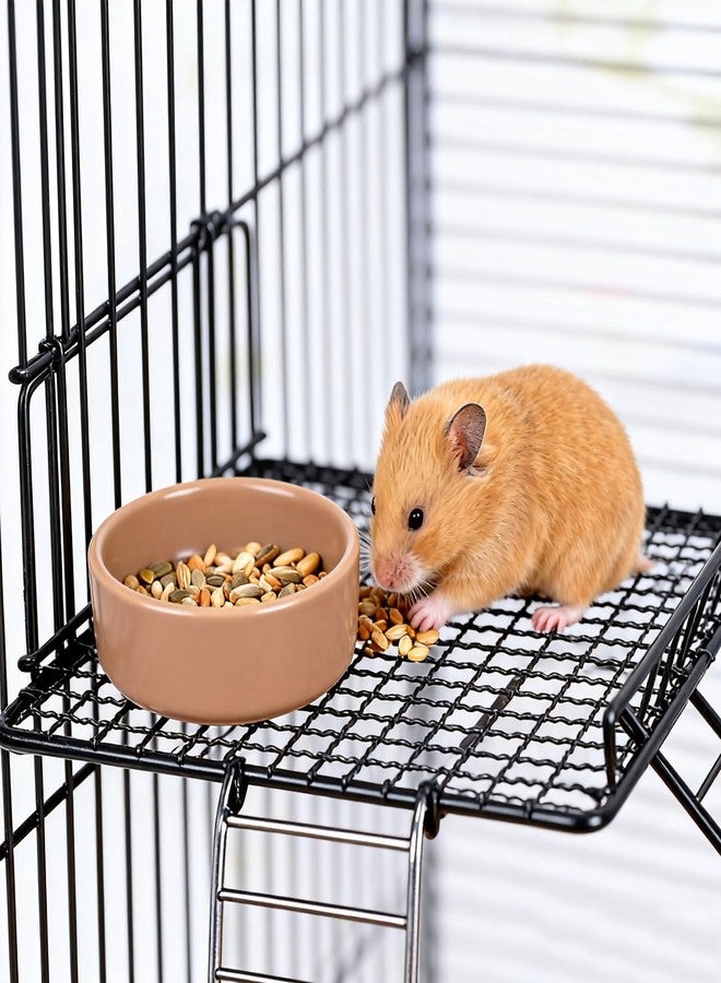 TTFdacai 4 Pcs Sugar Glider Supplies Cage Accessories, Hamster Stainless Steel Platform with Climbing Ladder, Rat Climbing Toys for Cage for Squirrel Hamsters Guinea Pig Small Animal - Image 5