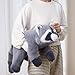 Labauxite Raccoon Plush Raccoon Stuffed Animals Cute Plush Toys Realistic Raccoons Body Pillow Hug Sleeping Fluffy Animal Toys for Kids Bed Decor Plushie Doll Birthday Gift 255in - Image 4