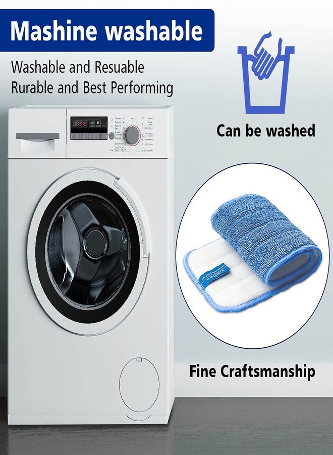 Pokin Replacement Washable Microfiber Absorbing Mop Head - Compatible with E-Cloth Deep Clean Mop Head, Wet & Dry Cleaning Cloth Refills for All Hard-Floor (Blue) 6Pack - Image 5