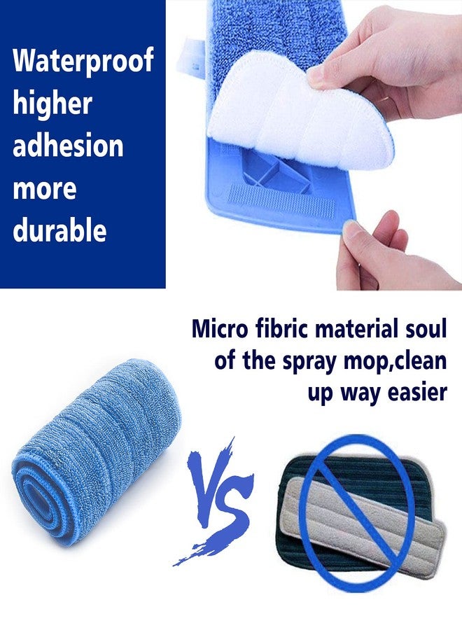 Pokin Replacement Washable Microfiber Absorbing Mop Head - Compatible with E-Cloth Deep Clean Mop Head, Wet & Dry Cleaning Cloth Refills for All Hard-Floor (Blue) 6Pack - Image 3