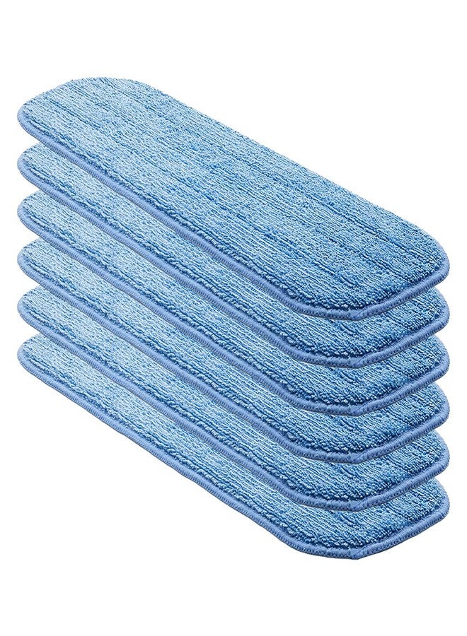 Pokin Replacement Washable Microfiber Absorbing Mop Head - Compatible with E-Cloth Deep Clean Mop Head, Wet & Dry Cleaning Cloth Refills for All Hard-Floor (Blue) 6Pack - Image 1
