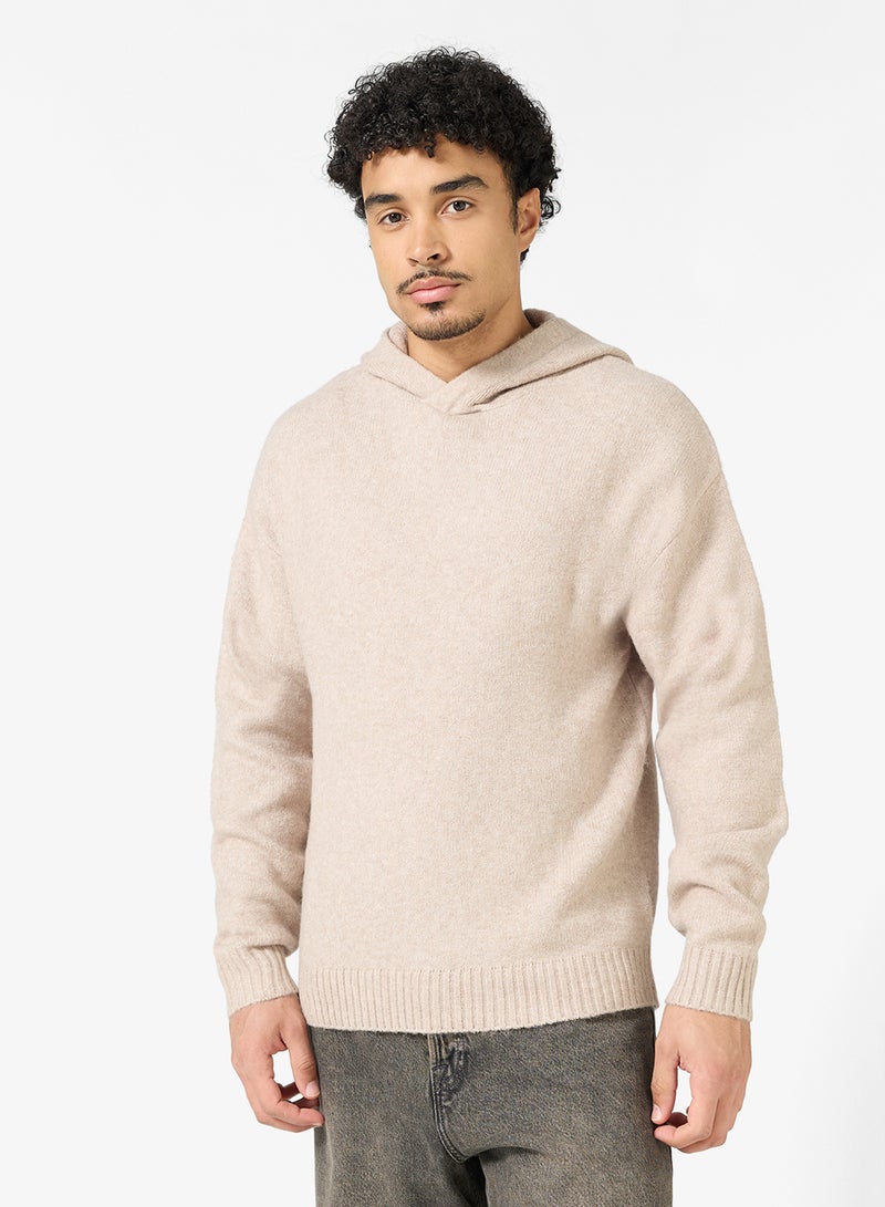 JACK & JONES Logo Regular Fit Knitted Pullover Hoodie - Image 1
