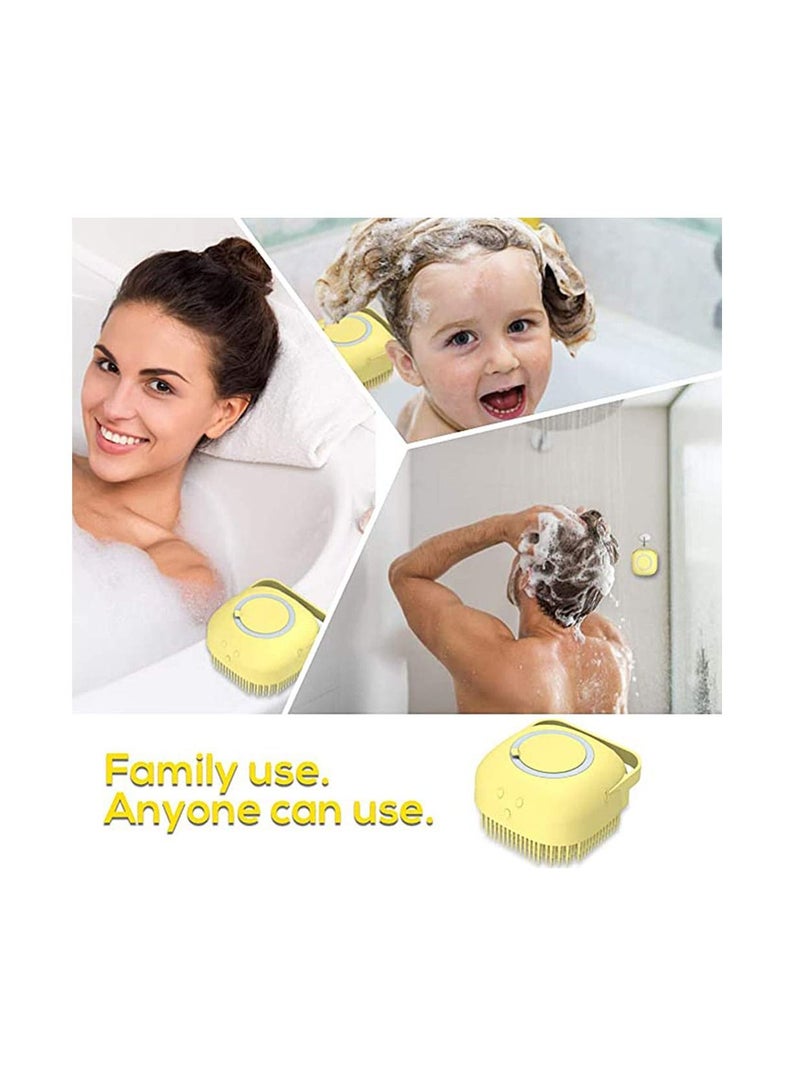 AS SEEN ON TV فرشاة استحمام من السيليكون 2 في 1 مع موزع شامبو للنساء، مجموعة من 3 قطع - Image 5