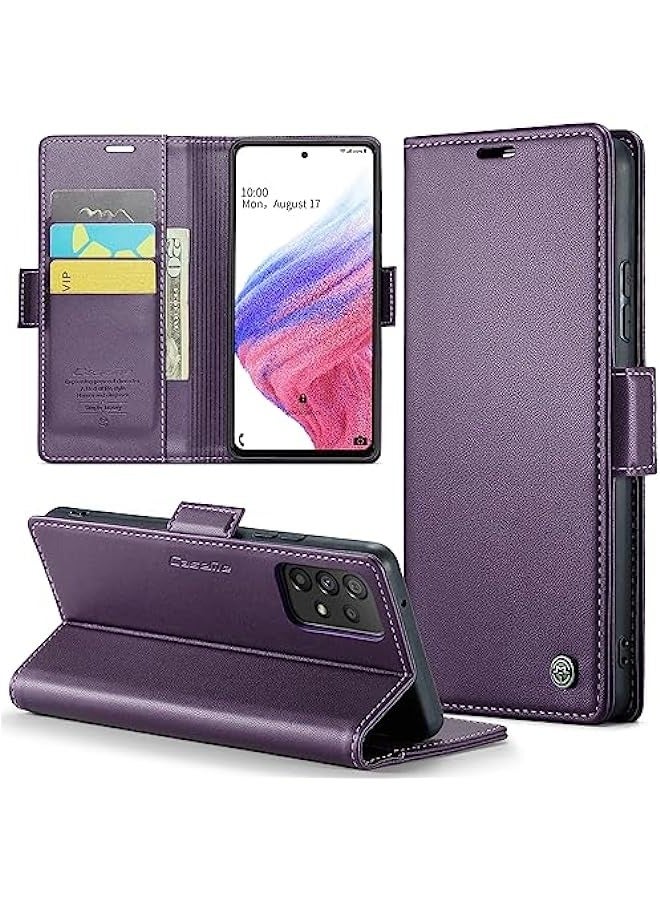 Samsung Galaxy A53 5G RFID Blocking Wallet Case - Purple - Image 1