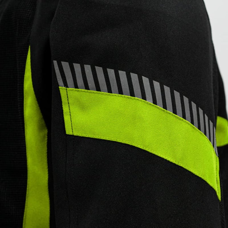 Raida BOLT Motorcycle Jacket | CE Level 2 Armors | Abrasion Resistance Fabric | Lightweight (M, HiViz) - Image 4