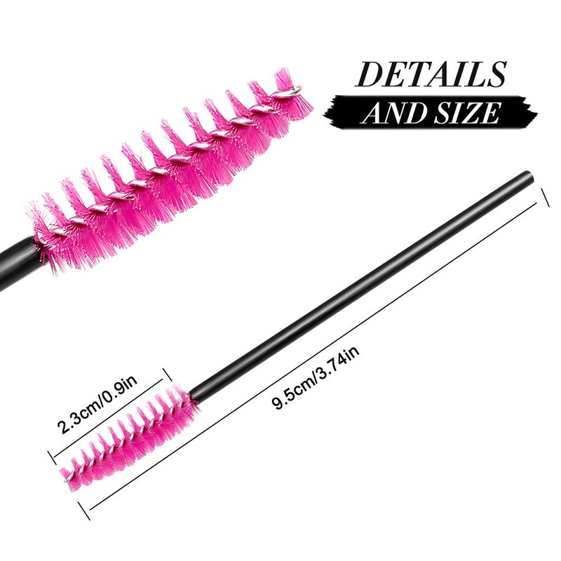 Obinhere 300 Pcs Disposable Mascara Wand Eyelash Brush for EyeLash Extension Supplie(Red) - Image 3
