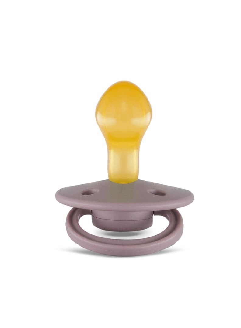 Rebael Mono Natural Rubber Round Pacifier Size 2 - Baby 6M+ (1-pack) - Plum - Image 2