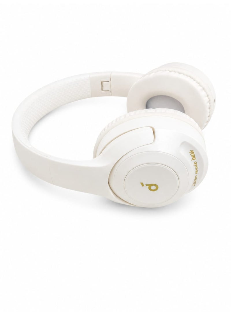 Q20i wireless Bluetooth headphones featuring powerful bass, a memory card slot, and control buttons. Bluetooth headphones, over-ear wireless headset. - Image 3