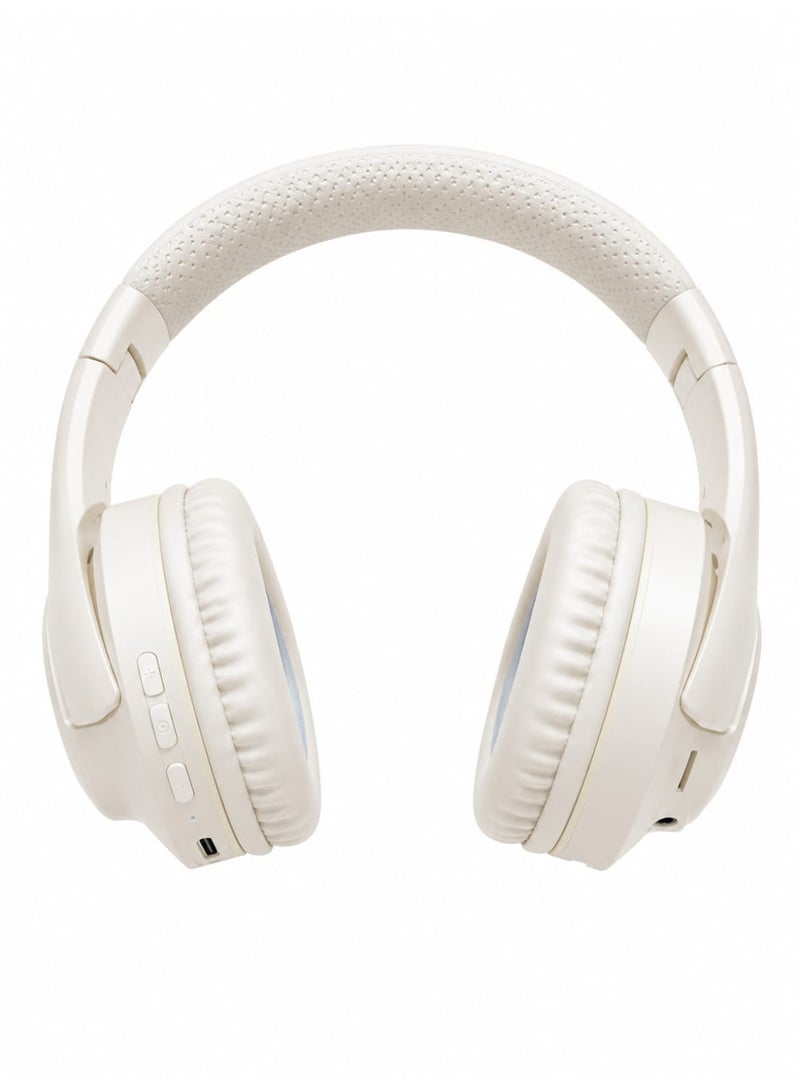 Q20i wireless Bluetooth headphones featuring powerful bass, a memory card slot, and control buttons. Bluetooth headphones, over-ear wireless headset. - Image 2