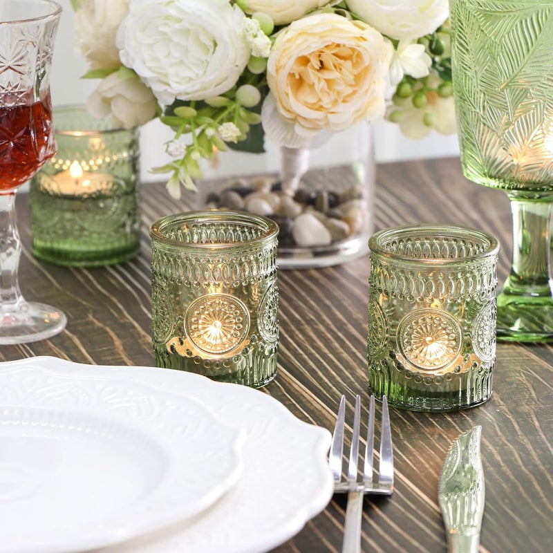Devi 30pcs Assorted Green Votive Candle Holders Bulk, Fall Baby Wedding Shower Decorations,Tealight Candle Holder for Table Centerpieces Decorations, Boho Tea Party Decor, Bridal Shower Gifts for Guests - Image 5