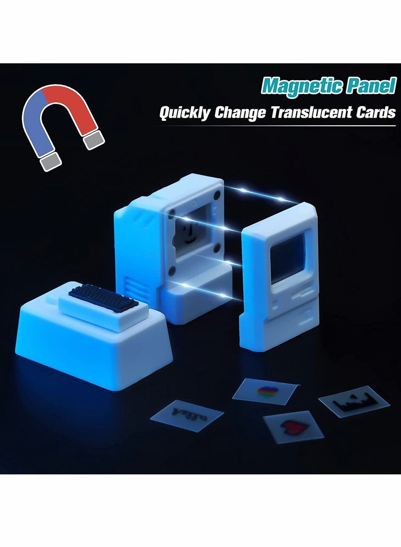 Custom Keycaps for Esc Key and Tab Key, Magnetic Light Transmission Keycaps, Classic Retro Mechanical Backlit Keyboard Esc Tab Keycap for GK61 GK64 SK87 GH60 PC Gamer ect Most Keyboard (White) - Image 3