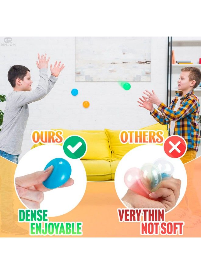 DIMROM 8 Pcs Squishy Balls Fidget Toys For Kids Sticky Ball Sticky Stress Relief Balls Anxiety Relief Ball Durable Toy Sticky Balls Fidget Toy Pack Glow In The Dark Balls For Ceiling Toys For Kids - Image 4
