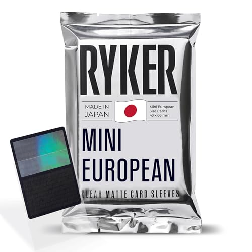 Ryker Mini European Board Game Sleeves Card Protectors 100 Qty Clear 44x68 mm - Image 1