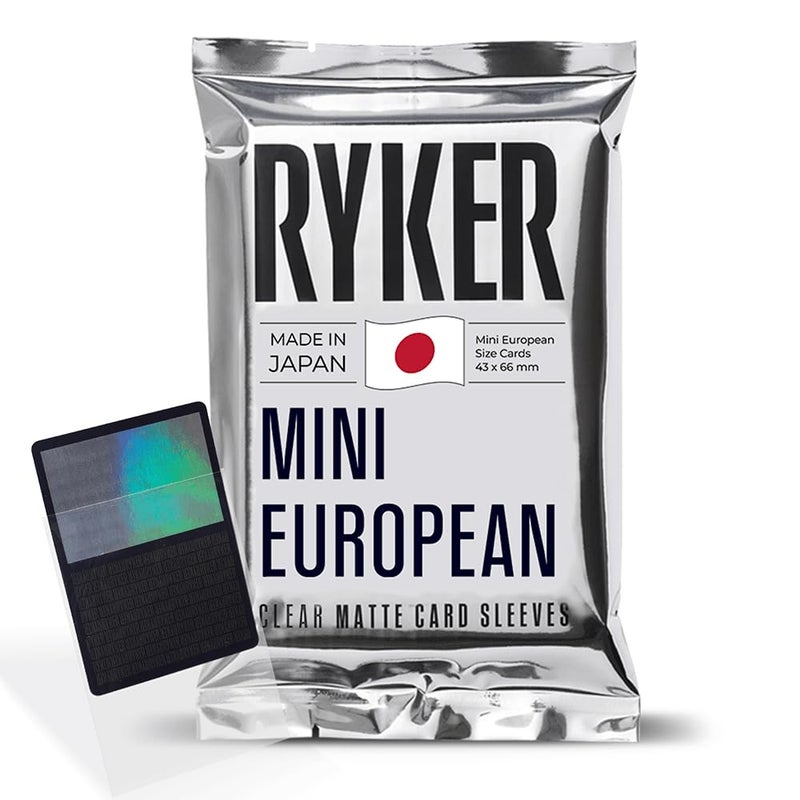 Ryker Mini European Board Game Sleeves Card Protectors 100 Qty Clear 44x68 mm - Image 2