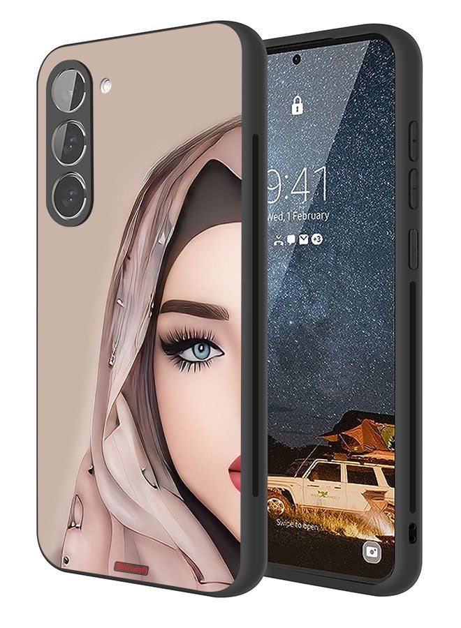 Tolwak Samsung Galaxy S23 Plus 5G Protective Case Cover Half Face Girl Art - Image 1