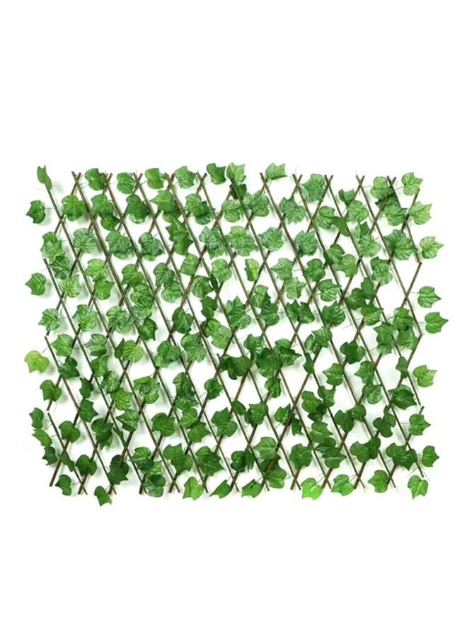 Expandable Wicker Fence With Faux Plants