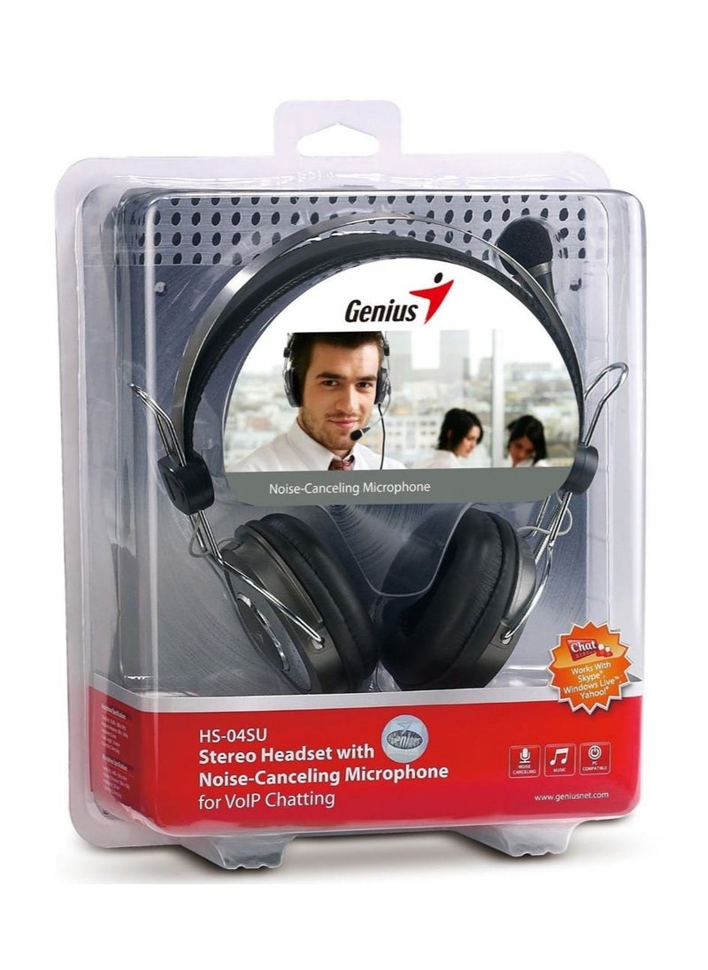 Genius HEADSET HS04SU Luxury WITH NOISE-CANCELLING MICROPHONE  - Image 1