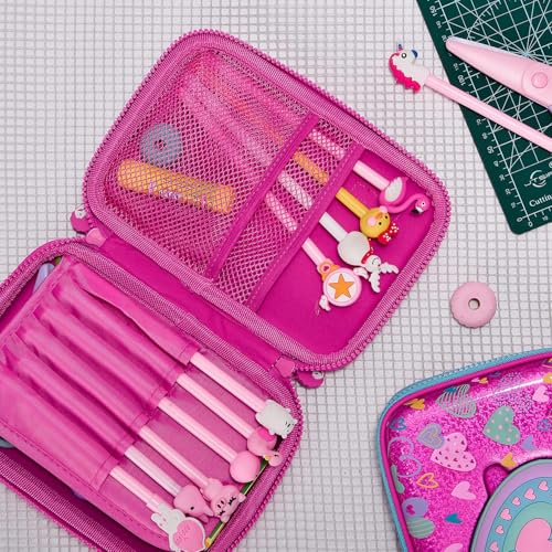 rockpapa High-Capacity Colorful Sequin Pencil Case Box Storage for Kids Girls School Gift - Image 4