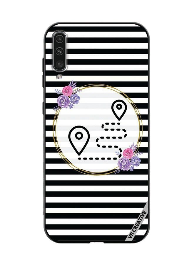 VR CREATIVE غطاء حماية واقٍ لهاتف سامسونج جالاكسي A50/A50s بتصميم موقع متعدد الألوان - Image 1