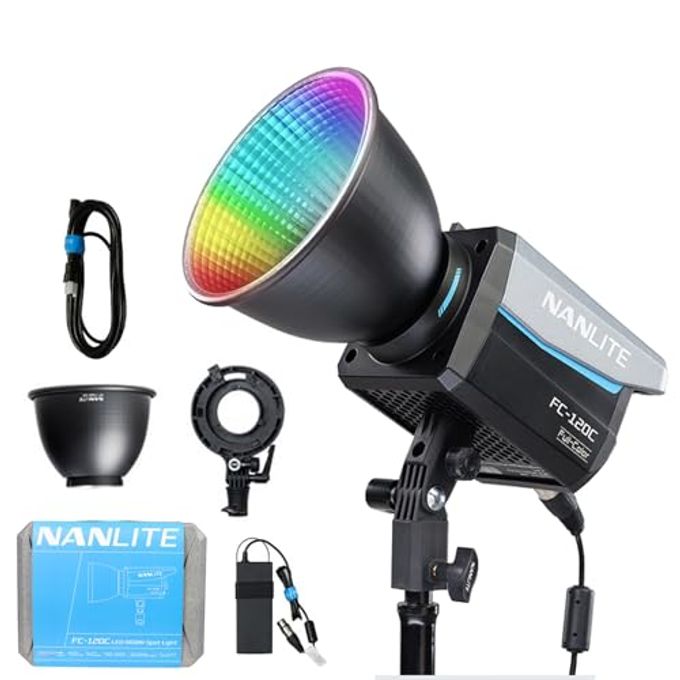 NANLITE Fc-120C Rgb Full-Color Led Spotlight, 2700K-7500K Color Temperature Adjustable, High Brightness 12850Lux, Multiple Control And Power Supply Methods, Suitable For Video Shooting And Photography - Image 4