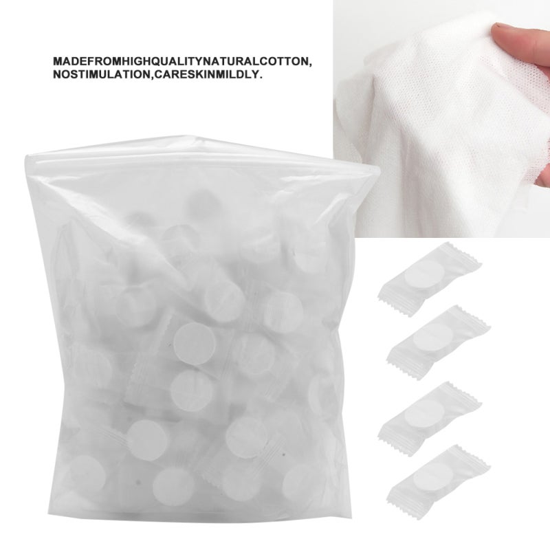 Compressed Makeup Towel: 100% Natural Cotton, Mild Skin Care, Net Surface Texture - Space-Saving Portable Design, Individually Packed Face Cleaning Towel for Travel Outdoor Daily Use - Image 3